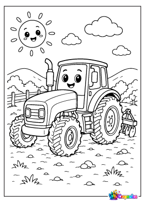 Tractor Coloring Page