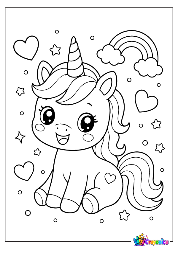 092. kawaii-unicorn-coloring-page-for-kids Kawaii Unicorn Coloring Page for Kids