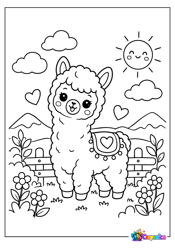 cute-alpaca-coloring-page