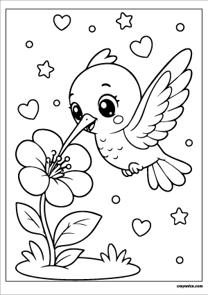 hummingbird coloring page