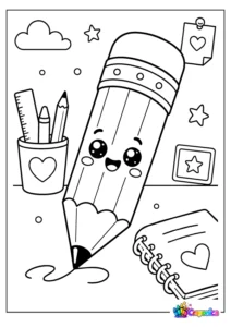 Pencil Coloring Page