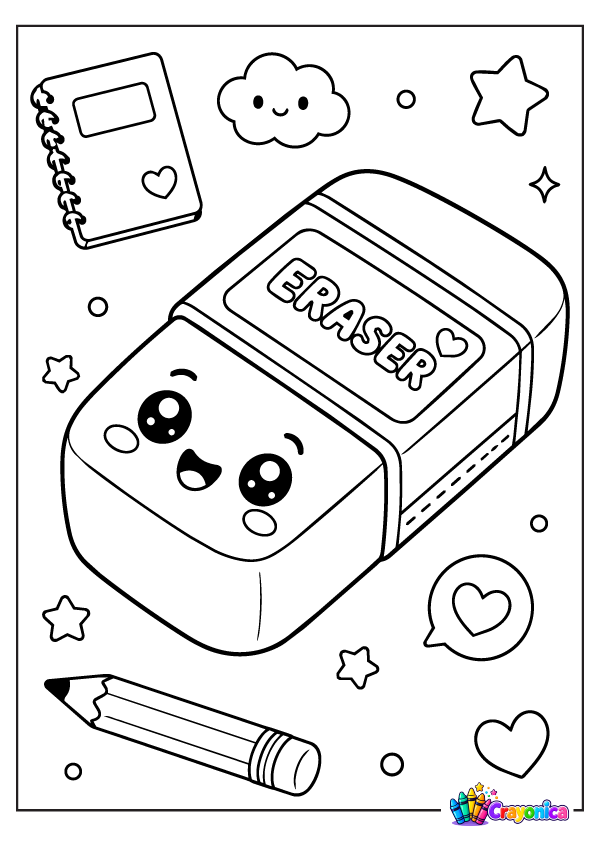 Eraser Coloring Page